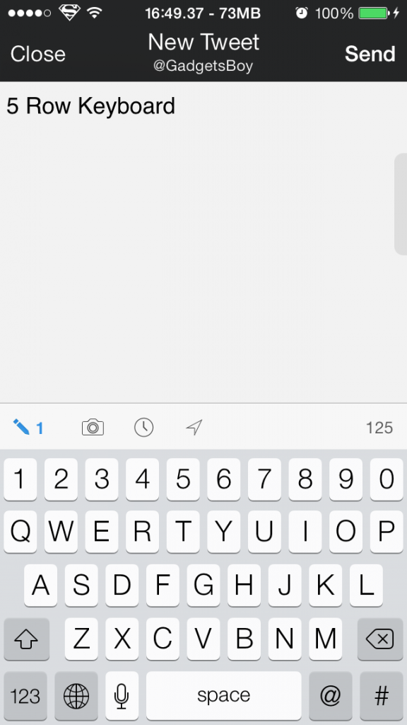 iPhone 5 Row Keyboard