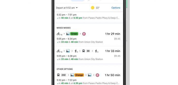 Transit Directions Paired With Biking And Ridesharing Coming To Google Maps